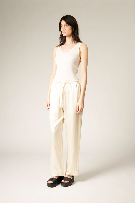 OFF WHITE -- Evelyn Silk Cashmere Tank Top