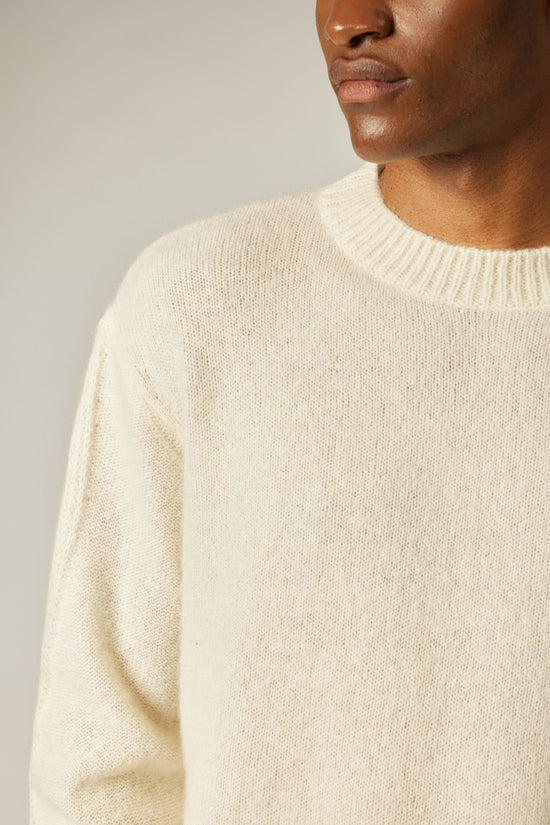 OFF WHITE -- Kairi Crew Neck Oversized Cashmere Sweater