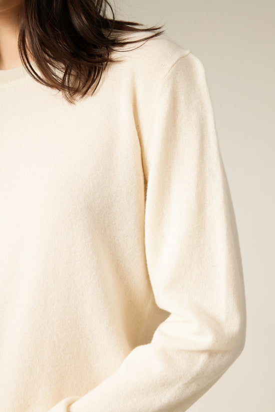 OFF WHITE -- Lia Crew Neck Cashmere Sweater